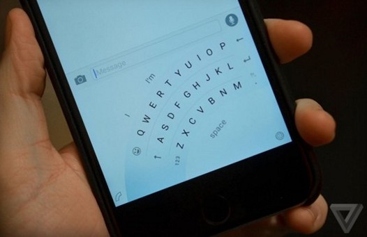 Так будет выглядеть экранная клавиатура Microsoft  Word Flow для iPhone