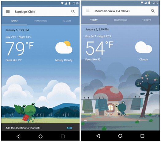 Новый дизайн карточки с прогнозом погоды и возможность добавления новых местоположений в поиске Google на Android устройствах анонсированы официально 