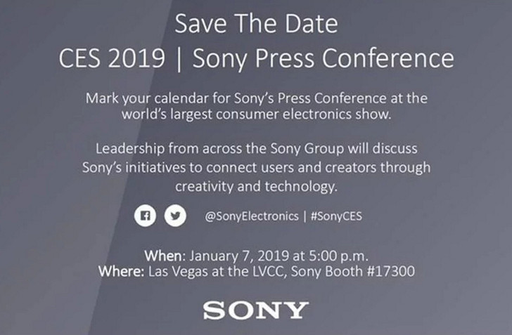 Презентация новинок Sony состоится  7 января на выставке CES 2019. Sony Xperia XA3, Xperia XA3 Ultra и  Xperia L3 на подходе