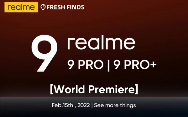 Мировая премьера  Realme 9 Pro и Realme 9  Pro+ состоися 15 февраля. Ждем смартфоны на базе чипов Snapdragon 695 и Dimensity 920