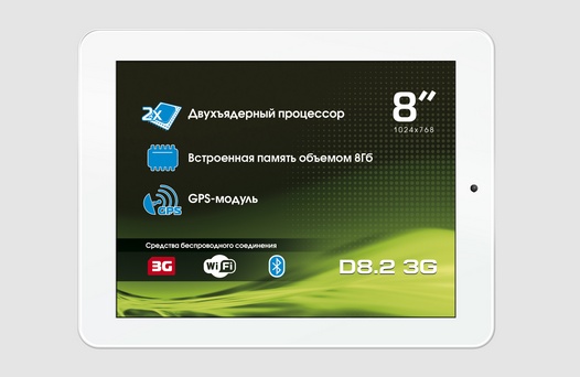 Explay D8.2 3G. Недорогой 8-дюймовый Android планшет со встроенным 3G модемом и GPS приемником