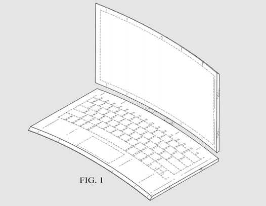 Intel запатентовала изогнутый ноутбук-трансформер с внешней док-клавиатурой