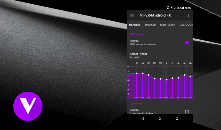 ViPER4Android для улучшения качества звука обновился до версии 2.7. Обновленный интерфейс и прочие улучшения
