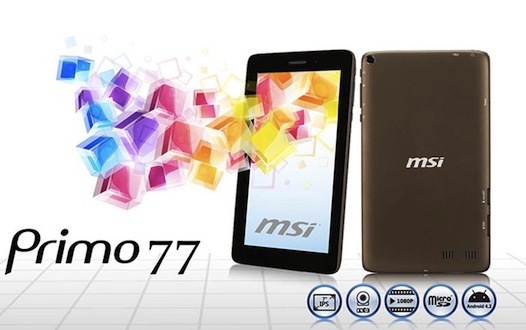 MSI Primo 77. Семидюймовый Android планшет из Тайваня по цене $170
