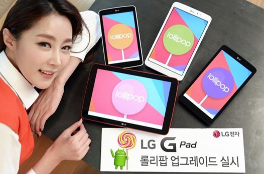 Обновление Android 5.0 Lollipop вскоре начнет поступать на планшеты LG семейства G-Pad