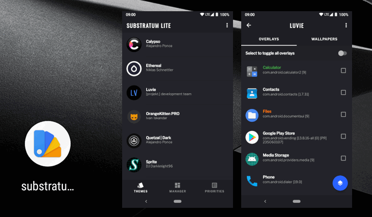 Приложения для Android. Substratum Lite — компактная и более быстрая версия известной системы управления темами