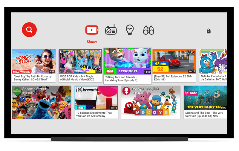 Сервис YouTube Детям теперь доступен на smart TV телевизорах LG, Samsung и Sony. Поддержка Android TV на подходе