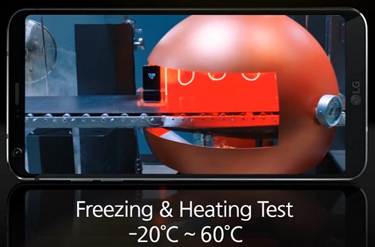 LG G6 в новой рекламе от производителя. Водонепроницаемый корпус, устойчивость к ударам и экстремальным температурам, отсутствие перегрева при быстрой зарядке и прочие достоинства (Видео)