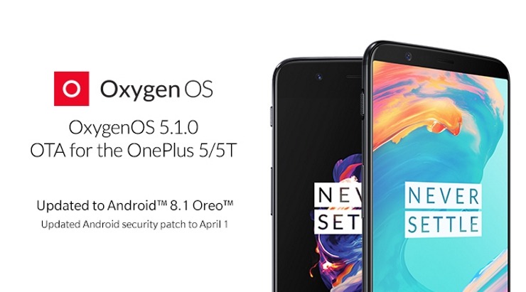 Обновление Android 8.1 Oreo для OnePlus 5 и OnePlus 5T выпущено