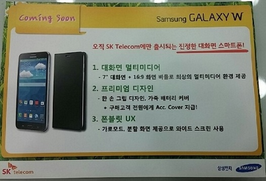 Samsung Galaxy W - смартфон с экраном как у компактного планшета