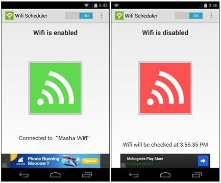 Wireless Manager сэкономит заряд батареи вашего смартфона или планшета, отключая его WiFi адаптер при отсутствии доступных для подключения сетей