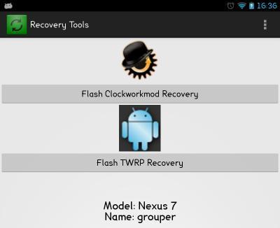 Установка ClockworkMod или TWRP рекавери на планшет или смартфон с помощью Recovery Tools в один клик