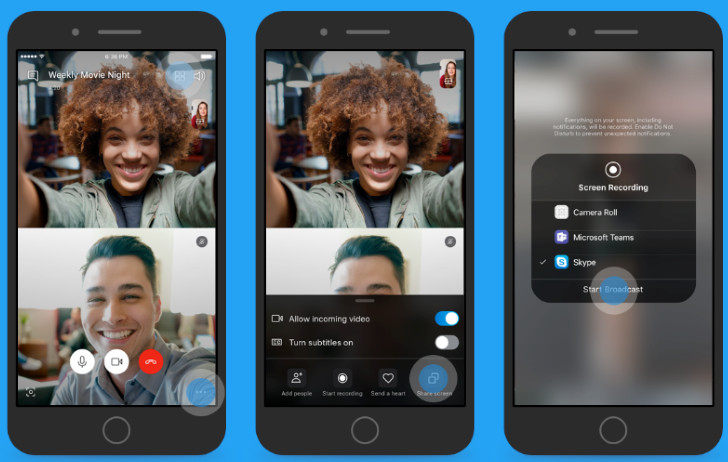 Skype для iOS и Android получил возможность делиться содержимым экрана 