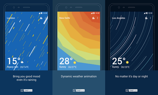 OnePlus Weather. Погодное приложение для смартфонов OnePlus появилось в Google Play Маркет