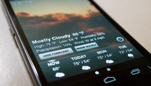 Прогноз погоды для Android планшетов