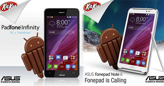 Обновление Android 4.4.2 KitKat для Asus Padfone Infinity и Fonepad Note 6