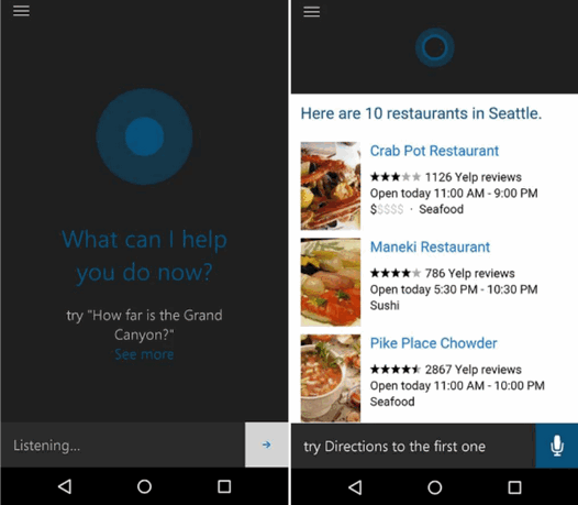 Программы для Android. Публичная бета версия голосового помощника Microsoft Cortana появилась в Google Play Маркет
