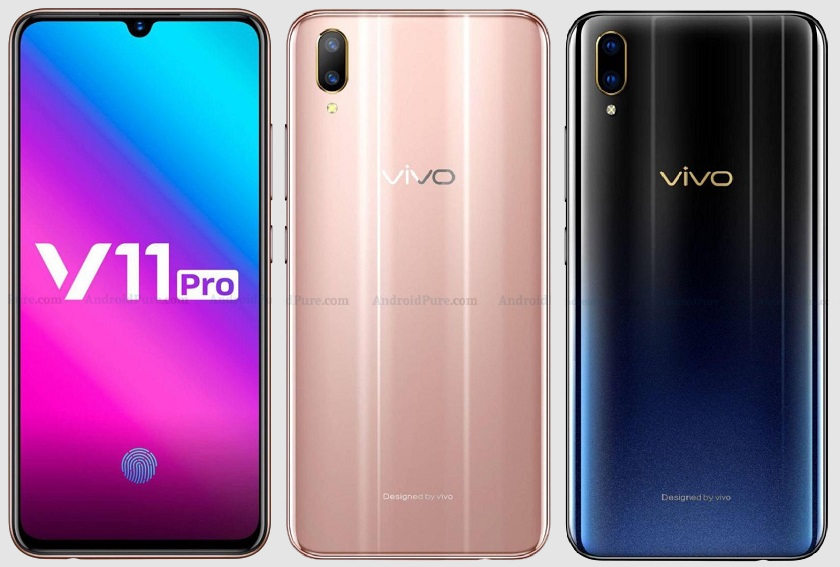 Vivo V11 Pro. Смартфон среднего уровня со сканером отпечатков пальцев под 6.41-дюймовым дисплеем на подходе