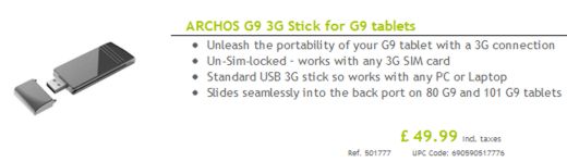 USB 3G модем Archos