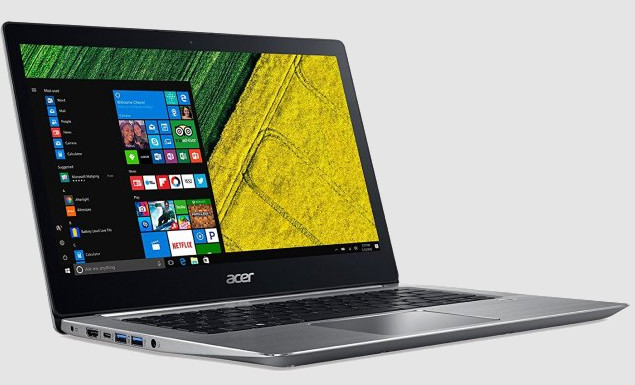 Acer Swift 3 с процессором Core i5 Kaby Lake-R и видеоадаптером NVIDIA MX150 начинает появляться в продаже