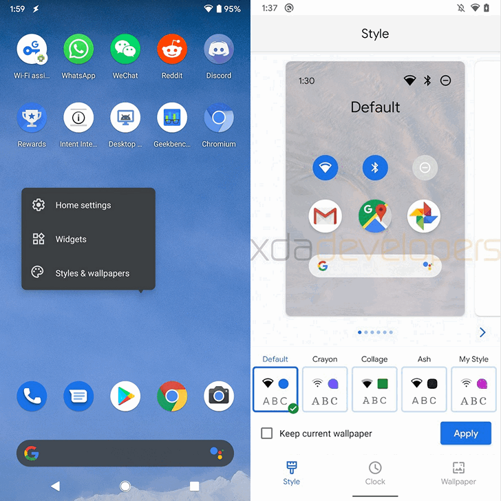 Темы оформления Android 10