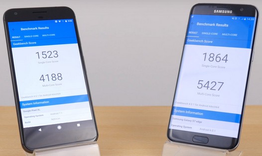 Google Pixel XL против Samsung Galaxy S7 Edge в тестах на скорость работы в реальных условиях