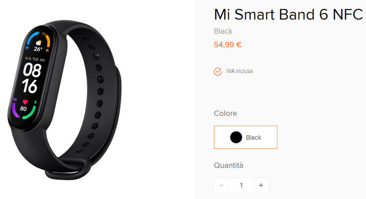 Xiaomi Mi Smart Band 6. NFC-версия браслета появилась в продаже в Европе