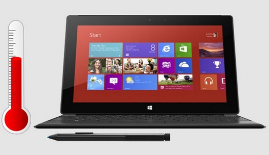 Экран планшета Microsoft Surface 2 и Surface Pro 2 выходит из строя из-за перегрева