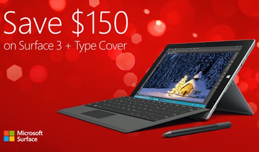 Купить Microsoft Surface 3 с чехлом Type Cover в комплекте на $150 дешевле можно будет в этот уикенд