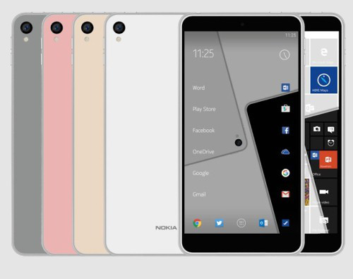Nokia C1. Готовящийся к выпуску смартфон будет работать как под управлением ОС Android, так и Windows 10 Mobile