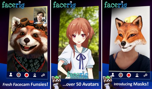 Новые программы для мобильных. FaceRig — преврати свое селфи в аватар с лицом животного, мультипликационного или сказочного героя и пр.