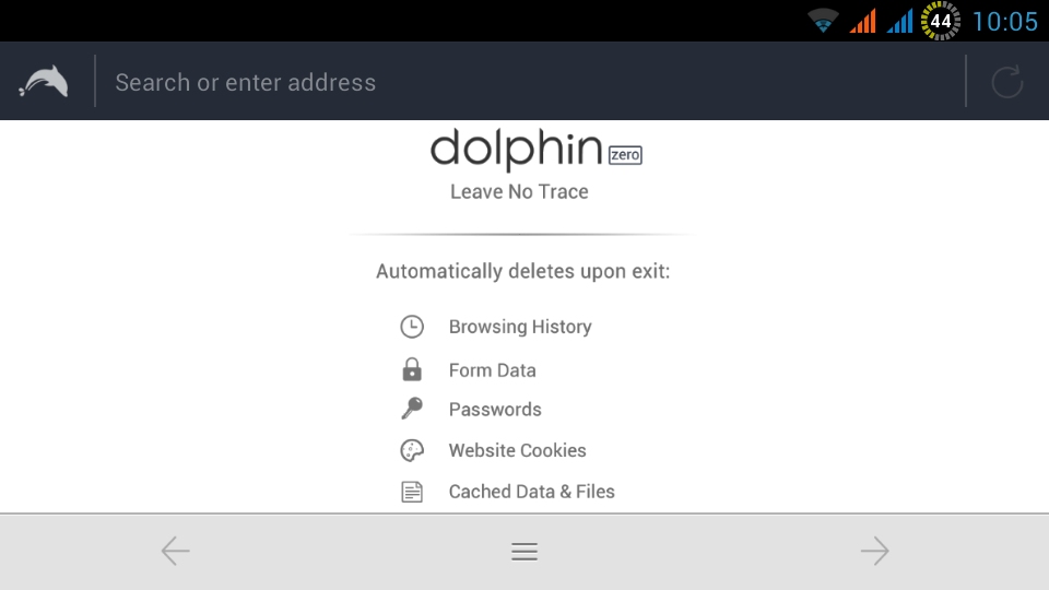Программы для Android. Dolphin Zero сохранит ваши персональные данные и сведения о пребывании в Сети в полной неприкосновенности