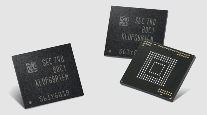 Встроенная память смартфонов вскоре достигнет отметки 0,5 ТБ. Samsung начала производство 512-ГБ eUFS чипов для мобильных устройств