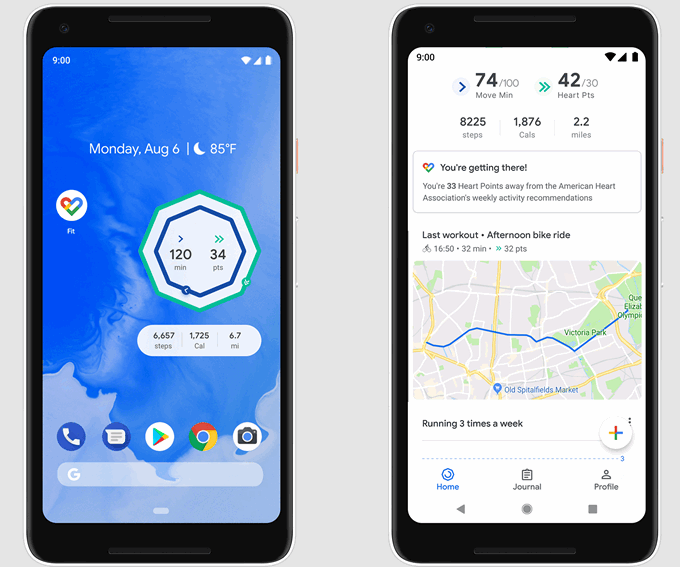 Приложения для Android. Google Fit получит виджеты на домашний экран и дыхательные упражнения на Wear OS устройствах