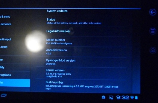 Прошивка Android 4 для Dell Streak 7