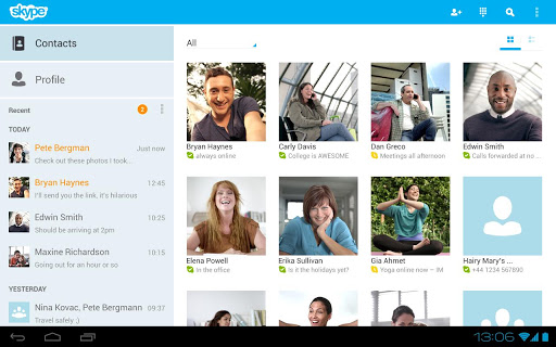 Новая версия Skype для Android