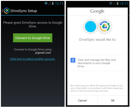 Двухсторонняя синхронизация данных в Android с Диском Google помощью DriveSync 