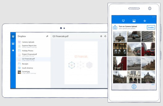 Программы для планшетов. Мобильная версия Dropbox для Windows планшетов и смартфонов выпущена