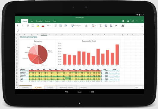 Microsoft Word, Microsoft Excel и Microsoft PowerPoint для Android планшетов. Финальные версии приложений доступны для скачивания в Play Маркет