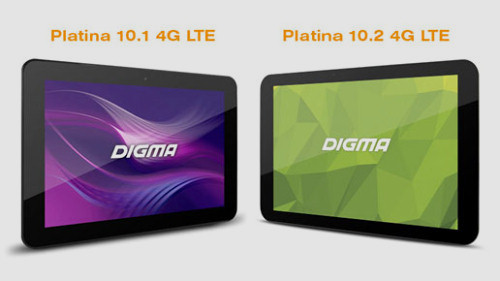 Четыре новых Android планшета со встроенным LTE модемом пополнили семейство Digma Platina