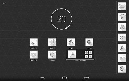 Лучшие приложения для Android. Atom Launcher: легкий и удобный лончер с широкими возможностями настройки внешнего вида