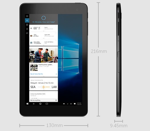 Dell Venue 8 Pro. Восьмидюймовый Windows 10 планшет с экраном Full HD разрешения, процессором Intel Atom Cherry Trail и 4 ГБ оперативной памяти поступил в продажу