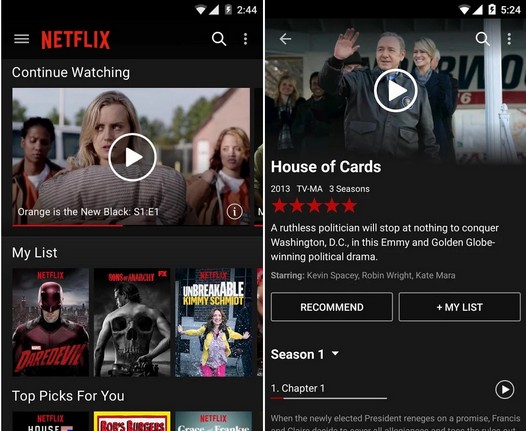 Netflix для Android получил возможность скачивания фильмов и телепередач на карту памяти microSD 