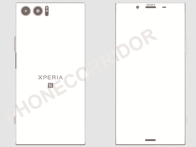 Xperia XZ Pro. Эскиз смартфона намекает на наличие у будущего флагмана Sony вытянутого в длину дисплея