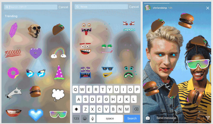 Приложения для мобильных. В Instagram для iOS и Android появились GIF-стикеры