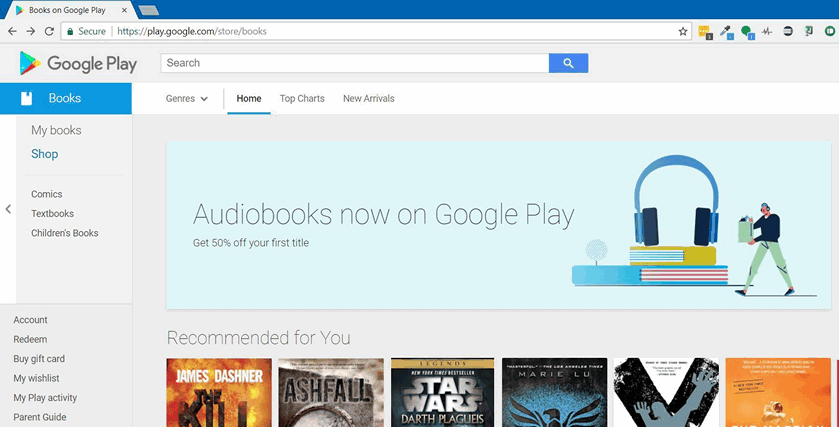 В Google Play Маркет вскоре появятся аудиокниги