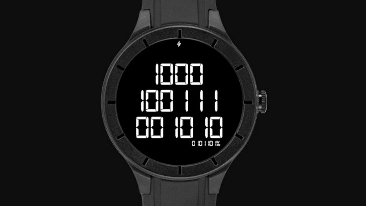 Binary Watch Face. Циферблат для умных часов с отображением времени в двоичным и десятичном виде.