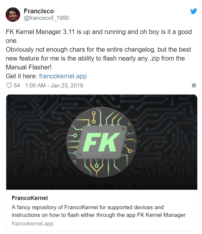 Приложения для Android. Franco Kernel Manager позволит вам прошивать почти любые ZIP-файлы прямо из приложения