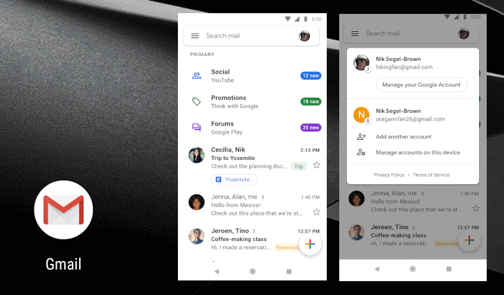 Gmail для мобильных. Почтовый клиент Google получил новый дизайн интерфейса