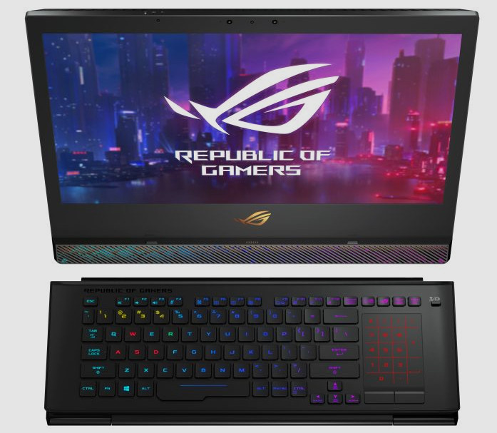 ASUS ROG Mothership  – игровой планшет с 17.3-дюймовым дисплеем и графическим адаптером NVIDIA GeForce RTX 2080 в стиле Microsoft Surface